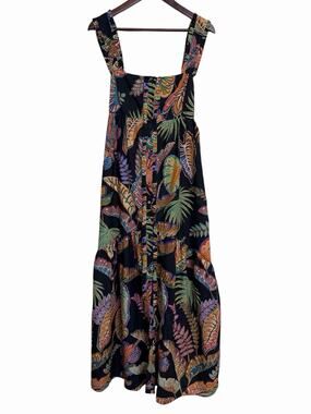 Farm Rio Cool Foliage Sleeveless Maxi Dress Size XL Tropical Vacation Hawaiian